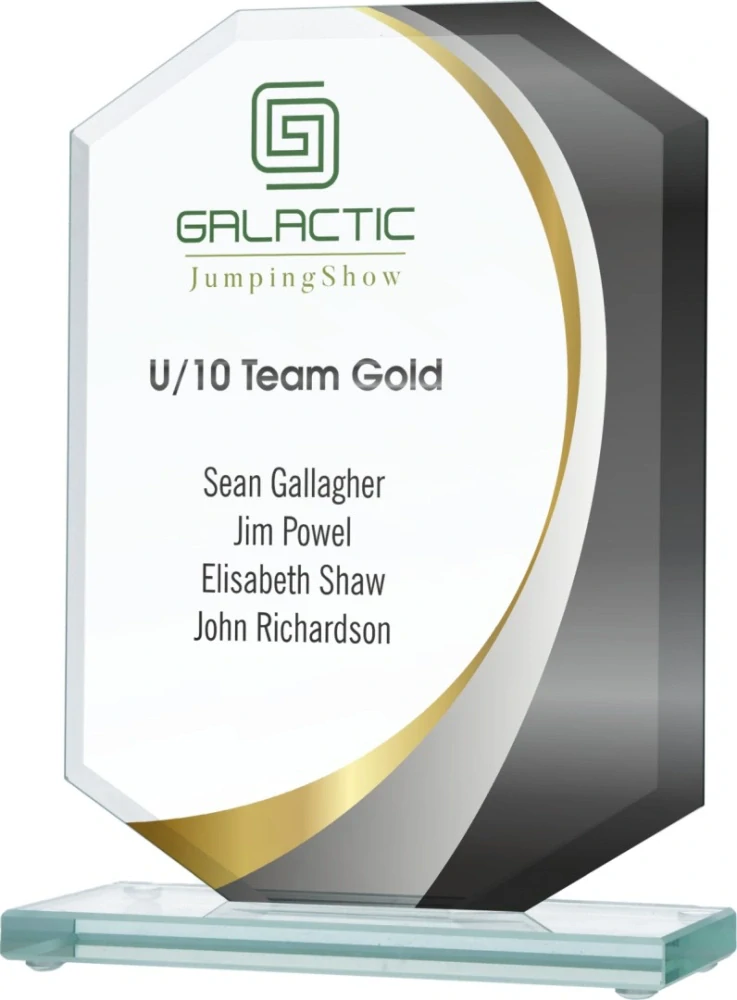 Sklenená trofej -19 cm