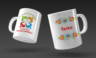 Hrnček s menom a logom školy